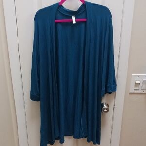 24/7 Comfort Apparel Teal Cardigan